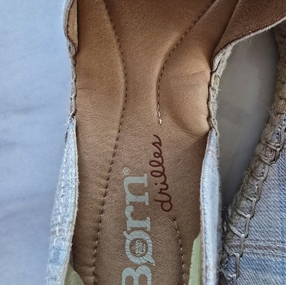 Born Seak Espadrilles Slip On Sz 8M Women Taupe Beige Fabric D'orsay Shoes - Picture 10 of 14